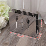 Popxstar Stainless Steel Napkin Rack Box Tissue Holder Cutlery Floral Hollow-Out Design