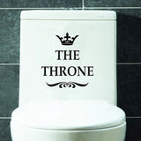 Popxstar Creative Vinyl THE THRONE Funny Interesting Toilet Wall Sticker Bathroom For Home Decor Decal Poster Background Stickers