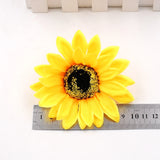 Popxstar 10Pcs Mini Silk Sunflower Artificial Daisy Flower Heads For Wedding Party Decoration DIY Gift Box Wreath Craft Fake Flowers