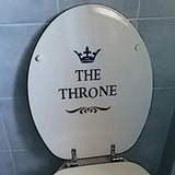 Popxstar Creative Vinyl THE THRONE Funny Interesting Toilet Wall Sticker Bathroom For Home Decor Decal Poster Background Stickers