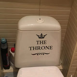 Popxstar Creative Vinyl THE THRONE Funny Interesting Toilet Wall Sticker Bathroom For Home Decor Decal Poster Background Stickers