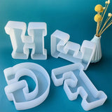 Jewelry Pendant Alphabet Epoxy Resin Mould English Letter Silicone Mold Keychain Pendant for Birthday Home Decoration