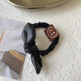 Popxstar Woman Vintage PU leather Hairpins Scrunchies Hair Clips Women Hair Clips Hair Accessories Ornaments Barrettes Hair Ties