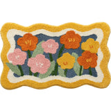 Popxstar  Fluffy Bathmat Minimalist Floral Bathroom Rug Tub Side Carpet Function Entrance Floor Mat Anti Slip Pad Aesthetic Home Decor