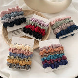 Popxstar 4/6 Pcs/Set Woman Fashion Scrunchies Velvet Hair Ties Girls Ponytail Holders Rubber Band Elastic Hairband Hair Accessories