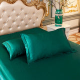 Popxstar 1pc/2pcs Satin Pillowcase Solid Color Pillow Cover High-End Cover Pillow Bedding Pillow Case Cover