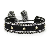 popxstar Hand Woven Bracelets Adjustable Studded Stars Bracelet Fashion Jewelry Gifts