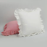 48x74cm  Pink Twin Heart Rabbit Pillow Case Cover Cotton Hairball Ruffle Pillowcase Girl Cute Bedding Toy Bedroom Home Decor