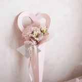 Popxstar Flower Bag Kraft Single Paper Rose Florist Wrapping Gift Box Flower Packaging Creative Love Handle Flower Box Home Decoration