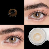 Popxstar 1 Pair Colored Contact Lenses Dioptric with Prescription Colored Natural Contact Lens for Myopia Yearly with Diopter