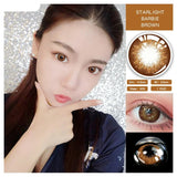 Popxstar 1 Pair 2 Tone Series Contact Lenses Colored Lenses for Eyes Starlight Series Eye Color Lens Yearly Use (DIA:14.5mm)