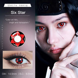 Popxstar  -2pcs/pair Anime Cosplay Lenses Comestic Color Contact Lenses for Eyes Anime Accessories with Free Small Cases(Dia:14.5mm