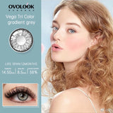 Popxstar 14.5mm Lens With Dioptric Myopia Colored Contact Lenses For Big Eyes Green Blue Red Purple Brown Pupil Degree Color Lens