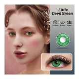Popxstar  1 pair Contacts Lenses Beauty Pupil Made-up Color Lens  For Eyes Beautiful Cosmetic Accessories Contact Lens Red Brown
