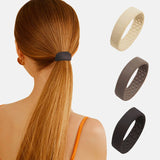 Popxstar Woman Ponytail Holder Hair Tie Foldable Hair scrunchies Silicone Stationarity Elastic Hair Band Simple Hair Accessories