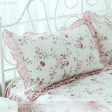 2pcs 48x74CM pastoral style Cotton printed pillowcase Ruffle pillow case garden small floral pillow cover Bedding cushion cases