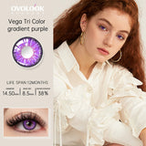 Popxstar 14.5mm Lens With Dioptric Myopia Colored Contact Lenses For Big Eyes Green Blue Red Purple Brown Pupil Degree Color Lens