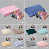 Popxstar 1 Pcs Luxury Satin Pillowcase 30cmx50cm/40cmx60cm Pure Color Luxury Comfortable Imtation Satin Memory Foam Pillow Cover