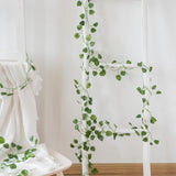 Popxstar 210Cm Artificial Hanging Christmas Garland Plants Vine Leaves Green Silk Outdoor Home Wedding Party Bathroom Garden Decoration