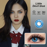 Popxstar  1 pair Contacts Lenses Beauty Pupil Made-up Color Lens  For Eyes Beautiful Cosmetic Accessories Contact Lens Red Brown