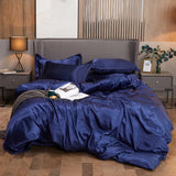 Popxstar Bedding Set Solid Color Luxury Bedding Kit Rayon Satin Duvet Cover Set Twin Queen King Size Bed Set 2pcs/3pcs/4pcs