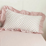 48x74cm  Pink Twin Heart Rabbit Pillow Case Cover Cotton Hairball Ruffle Pillowcase Girl Cute Bedding Toy Bedroom Home Decor
