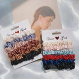 Popxstar 4/6 Pcs/Set Woman Fashion Scrunchies Velvet Hair Ties Girls Ponytail Holders Rubber Band Elastic Hairband Hair Accessories