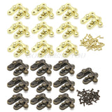 Popxstar 10x Antique Metal Catch Curved Buckle Horn Lock Clasp Hook Jewelry Box Padlock