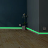 Popxstar Luminous Band Baseboard Wall Sticker Living Room Decor Bedroom Home Decoration Decals Stair Glow In The Dark DIY Strip Wallpaper