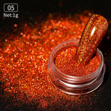 Popxstar Aurora Pearl Nude Pink White Nails Glitter Dust Chrome Moonlight White Rubbing on Powder Shell Mirror Pigment Nail Art Supplies