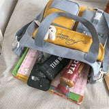 Popxstar Large Capacity Tote Bags Trendy Nylon Patchwork Shoulder School Book Bag for Teenage Girls Fashion Student Handbag Crossbody Sac