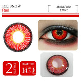 Popxstar  -1pair(2pcs) Color Contact Lenses Halloween Beautiful Eye Cosmetic Cosplay Contact Lens Multicolored Art lens (Dia:14.5m)