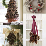 Popxstar Natural Pine Nuts Fruit Fake Plant Pine Cone Flower Pineapple Cones For Home Wedding Christmas Wreath Party Decor Xmas DIY Craft