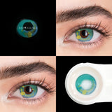Popxstar 2Pcs/Pair Cosplay Color Contact Lenses for Eyes Anime Accessories Orange Pink Green Rainbow Lens Pupilentes