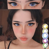 Popxstar 1 Pair Color Contact Lenses for Eyes Anime Makeup Accessories Comic Tears Cosplay Lense Blue Lenses Green Eye Lenses