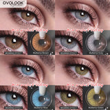 Popxstar Lenses 2pcs/pair Mulberry Series Natural Pupil Colored Lenses for Eye Myopia Contact Lenses Eye Prescription Color Lens