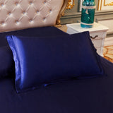 Popxstar 1pc/2pcs Satin Pillowcase Solid Color Pillow Cover High-End Cover Pillow Bedding Pillow Case Cover
