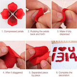 Popxstar Colorful Rose Petal Artificial Romantic Silk Rose Leaves Wedding Party Decoration Flower Petal Favor Event Table Decor Supplies