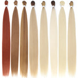 Popxstar Bone Straight Hair Bundles Salon Natural Hair Extensions Fake Fibers Super Long Synthetic Yaki Straight Hair Weaving Full to End