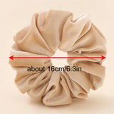 Popxstar Women Super Oversized Velvet Hair Band Solid Scrunchies Soft Flannel Elastic Large Intestine Hair Ties Ponytail Holder Hair Rope