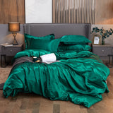 Popxstar Bedding Set Solid Color Luxury Bedding Kit Rayon Satin Duvet Cover Set Twin Queen King Size Bed Set 2pcs/3pcs/4pcs