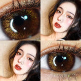 Popxstar  A Pair of Colored Contact Lenses Black Lenses Student Beauty Cosmetics Eye Prescription Lenses with Colored Lenses