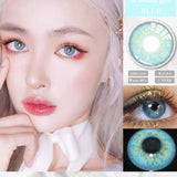 Popxstar 2Pcs/Pair Color Contact Lenses With Diopters Contact Color Lens Eyes Prescription Lentille Yeux Myopia Yearly Beauty