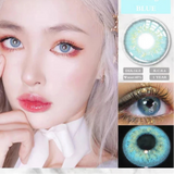 Popxstar 1Pair Myopia Lenses Color Contact Lenses for Eyes Lenses With Diopters Prescription Fashion Lenses Blue Eye Lenses