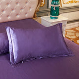Popxstar 1pc/2pcs Satin Pillowcase Solid Color Pillow Cover High-End Cover Pillow Bedding Pillow Case Cover