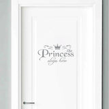 Popxstar Hot Sale Princess Pvc Home Decoration Wall Stickers Door Stickers Decals Girls Bedroom Door Vinyl Art Mural High Quality