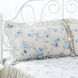 2pcs 48x74CM pastoral style Cotton printed pillowcase Ruffle pillow case garden small floral pillow cover Bedding cushion cases