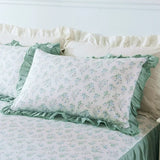 2pcs 48x74CM pastoral style Cotton printed pillowcase Ruffle pillow case garden small floral pillow cover Bedding cushion cases