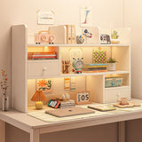 room inspo Desktop Storage Rack Household Bedroom Desk Small Wall Multi-Layer Bookshelf Living Room Children Desktop Storage Bookshelf