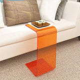 apartment decor inspiration Light Luxury Acrylic Side Table Sofa Small Side Table Simple Living Room Internet Celebrity Bay Window Coffee Table Nordic Bedroom Transparent Corner Table